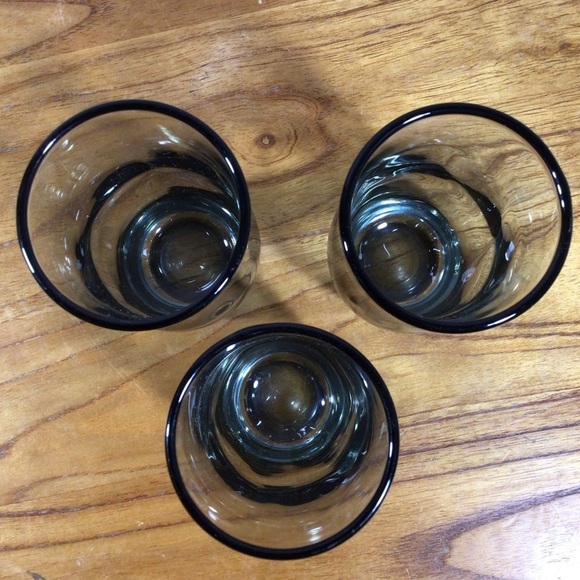 Vintage Smoky Gray Swirl Juice Glasses - Set of 3 - Picture 5 of 5